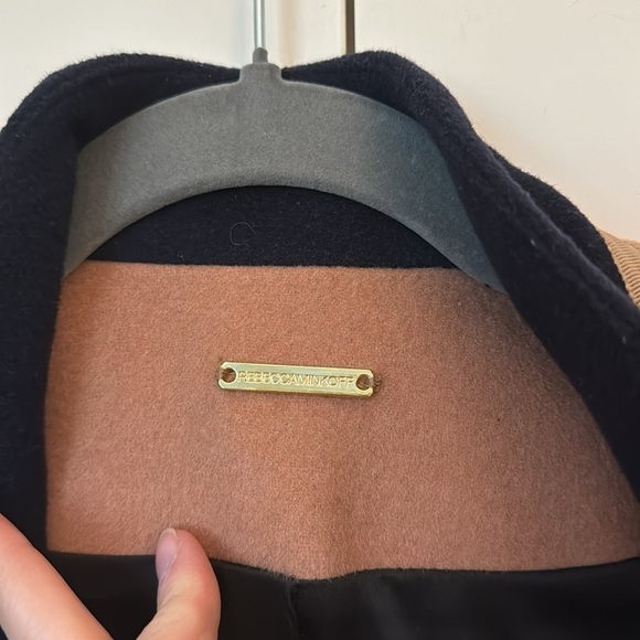 REBECCA MINKOFF wool & cashmere blazer, blue & camel, never worn - Picture 3 of 6